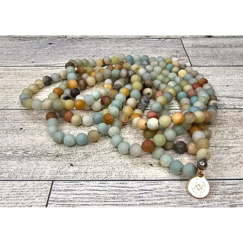 Kristalize Jewelry Natural Amazonite Beaded Wrap Necklace